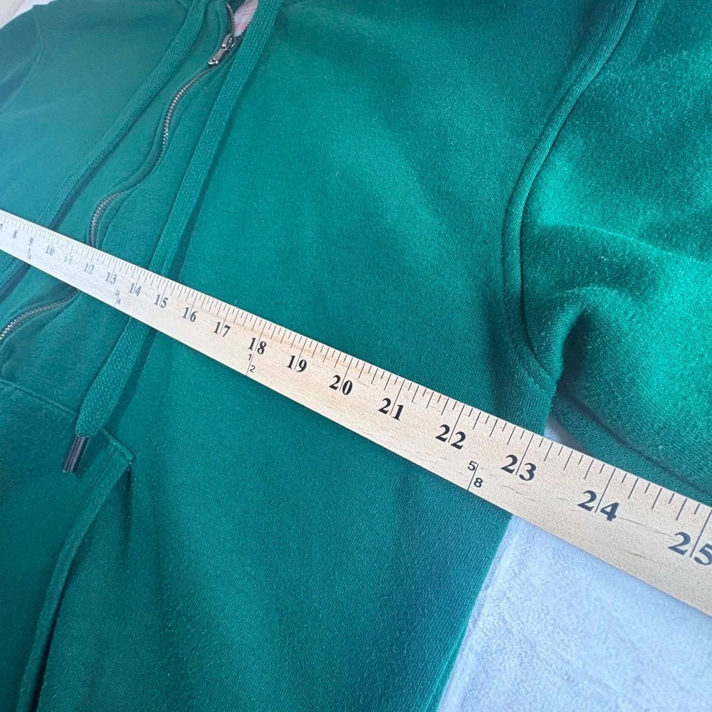 No Boundaries Hoodie Womens Large L 11-13 Green Full Zip Up Sweatshirt Pocket - Picture 4 of 5